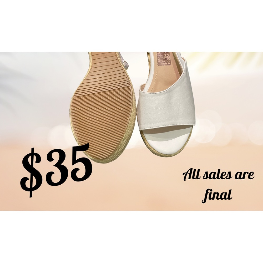 Brand new white artificial leather sandals. Perfect to combine with any color.